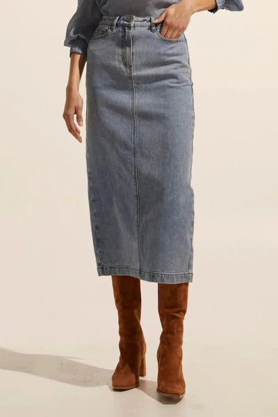 Accord Skirt - Washed Denim-Zoe Kratzmann-Lima & Co