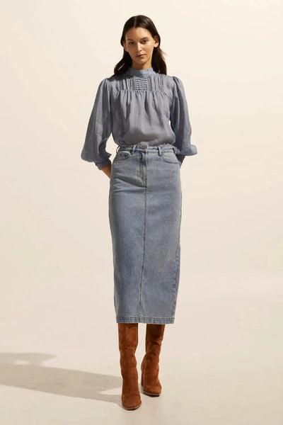 Accord Skirt - Washed Denim-Zoe Kratzmann-Lima & Co