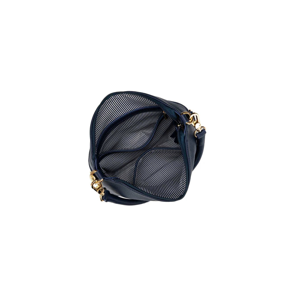 Alice Deep Navy Top Handle Crossbody Bag-Black Caviar-Lima & Co