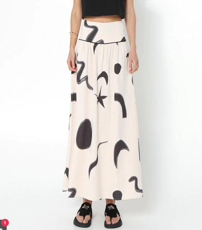 Ally Skirt - Abstract Print-Madison The Label-Lima & Co
