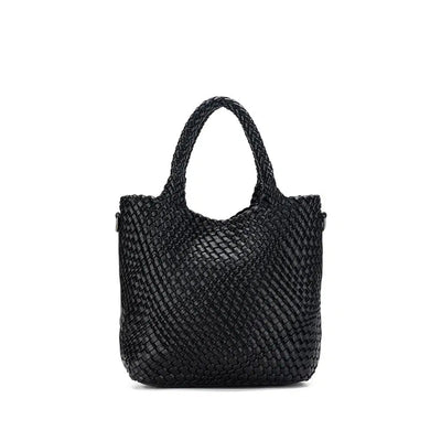 Amali Black 2 Piece Handbag Set-Black Caviar-Lima & Co