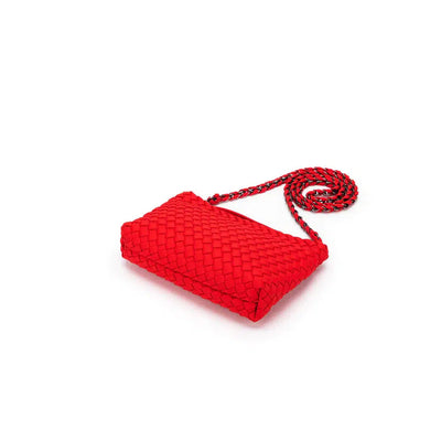 Aria Clutch Crossbody Bag Red-Black Caviar-Lima & Co