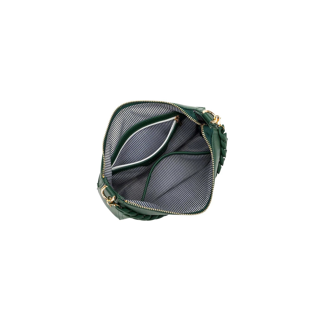 Elle Crossbody Bag Olive Green-Black Caviar-Lima & Co