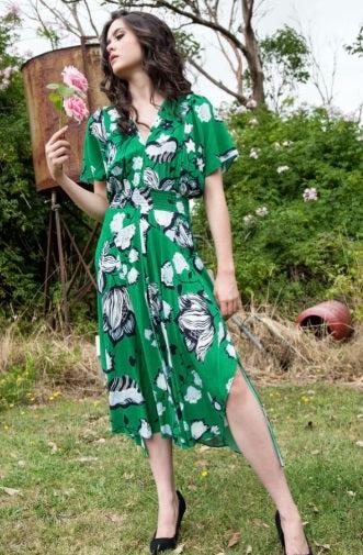 Flower Field Print Dress-Pingpong-Lima & Co