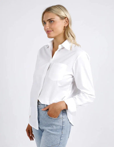 Gemma Shirt - White-Foxwood-Lima & Co