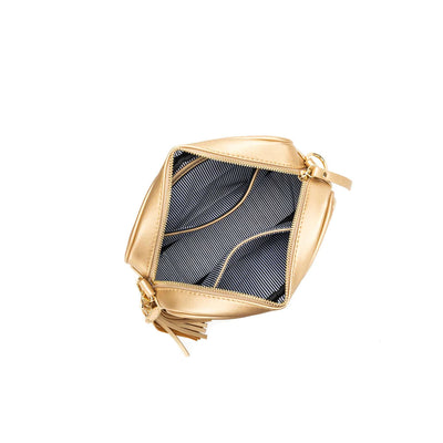 Indie Gold Crossbody Bag-Black Caviar-Lima & Co