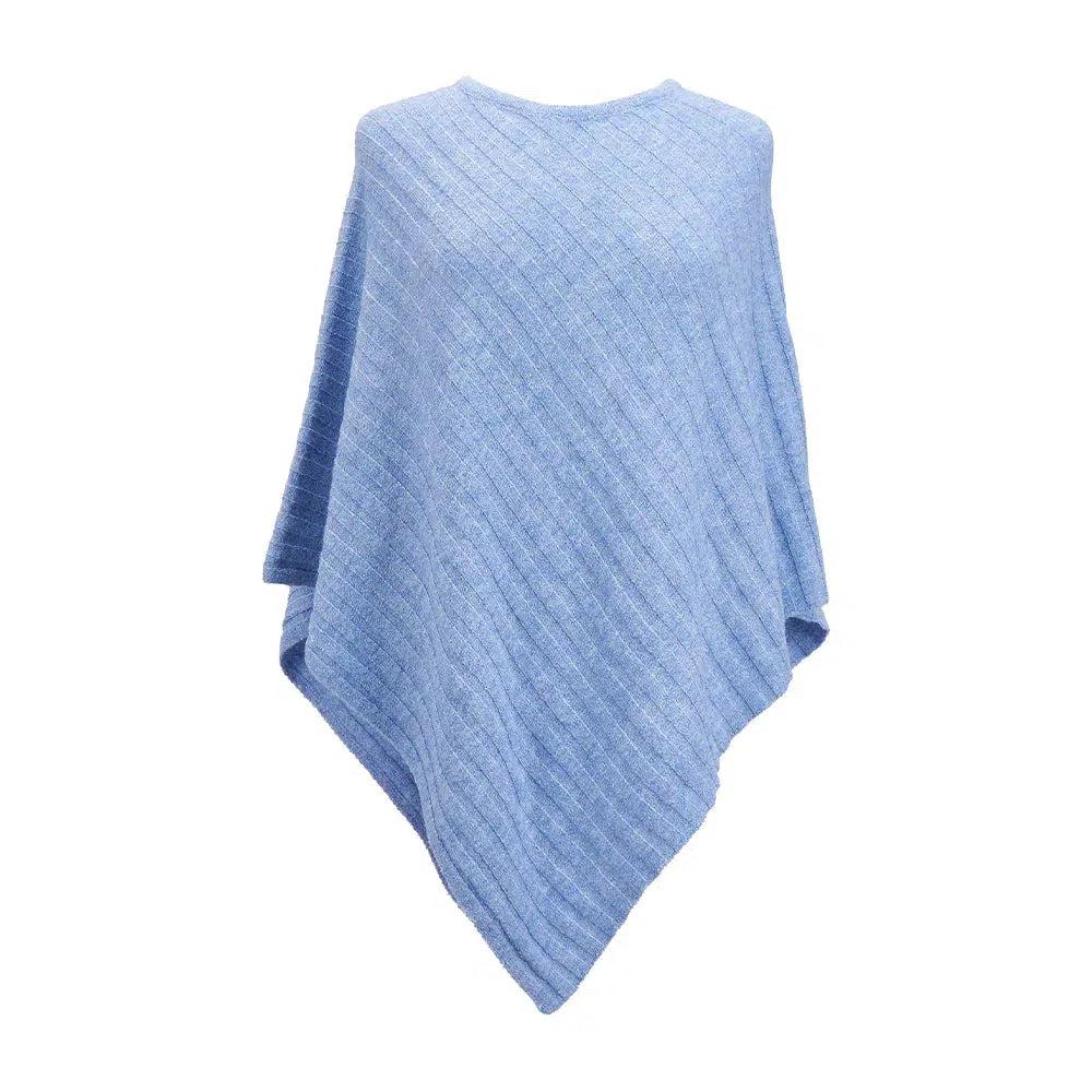 Knit Poncho - Marle Blue-Annabel Trends-Lima & Co