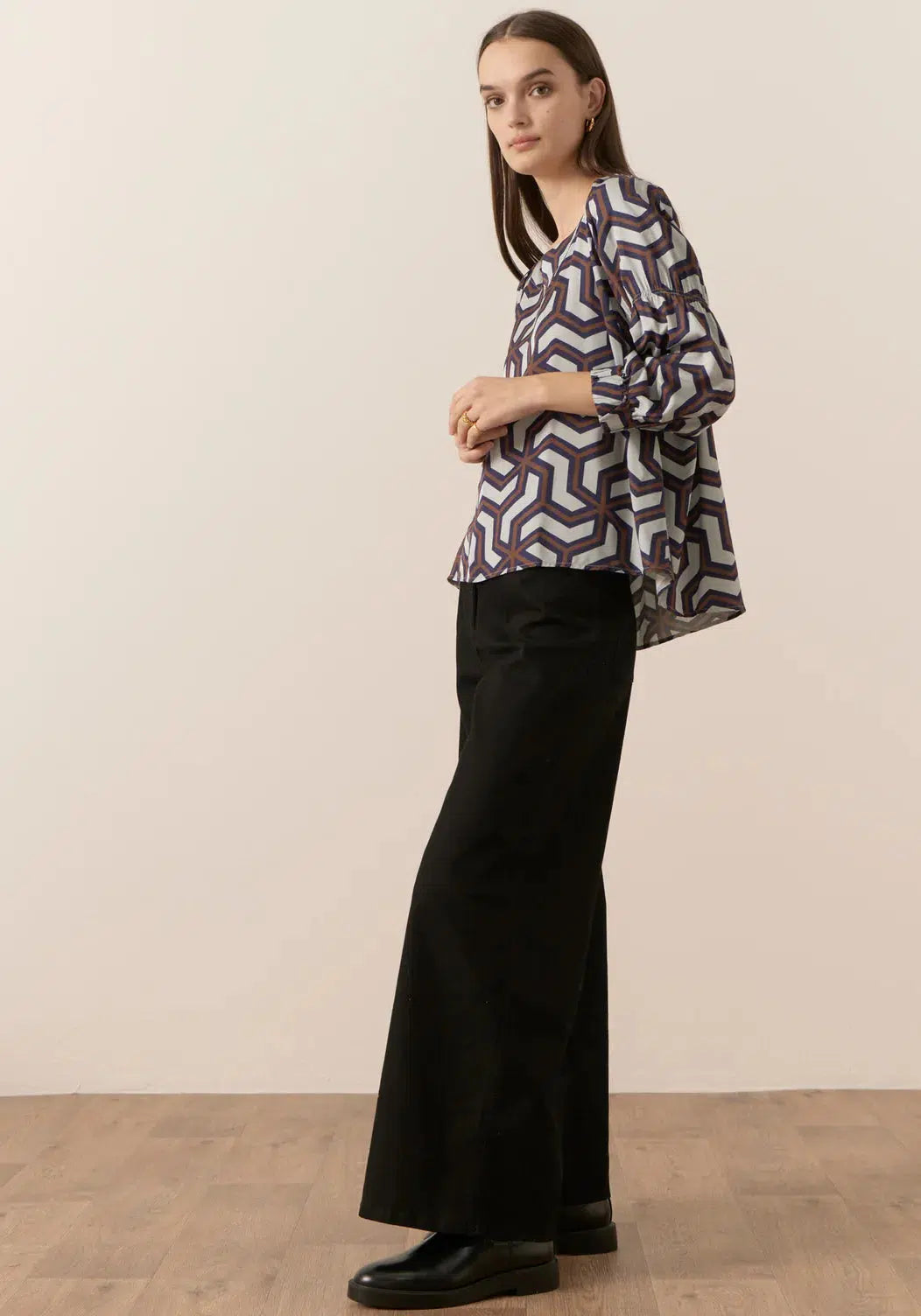Lauren Wide Leg Jean - Black-POL Clothing-Lima & Co