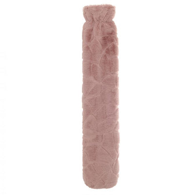 Long Hot Water Bottle - Pink Faux Fur-Lima & Co-Lima & Co