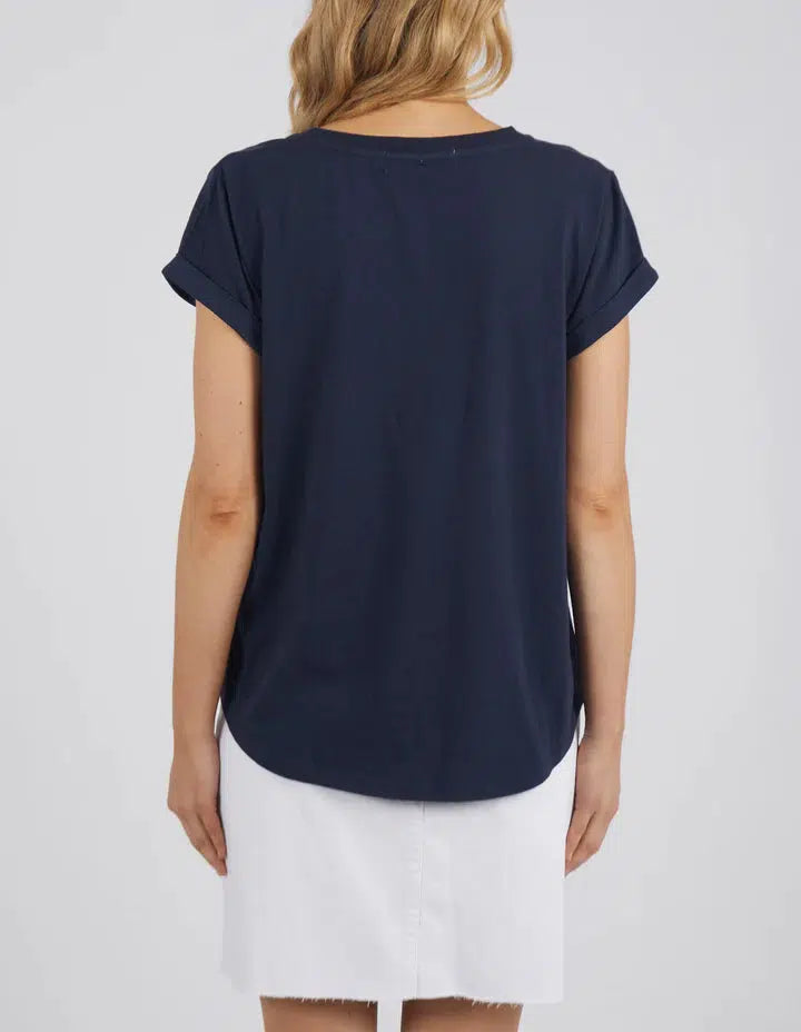 Manly Vee Tee - Navy-Foxwood-Lima & Co