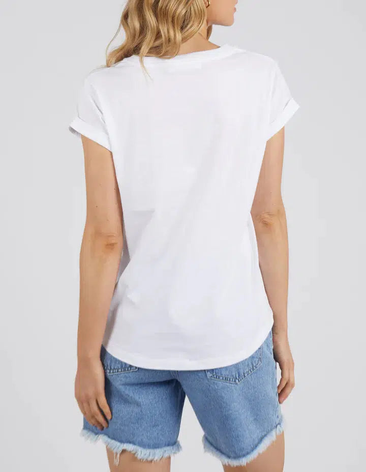 Manly Vee Tee - White-Foxwood-Lima & Co