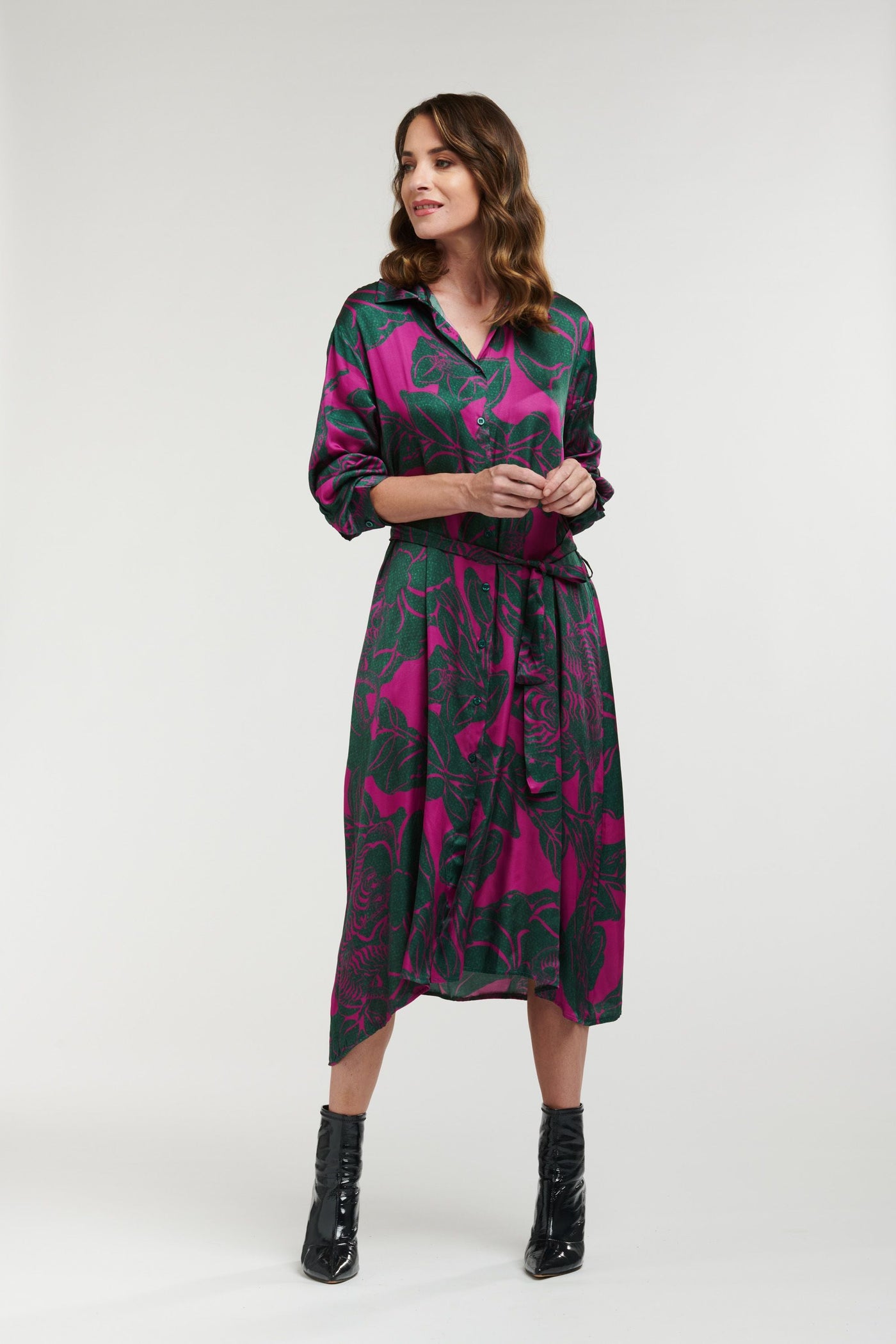 Mulberry Dress - Green/Mulberry-Urban Luxury-Lima & Co