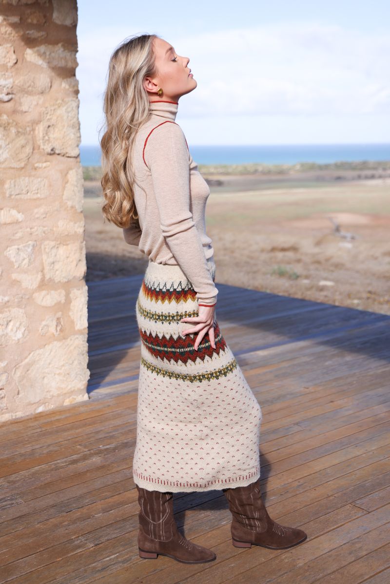 Navaeh Skirt - Crème-The Eighth Letter-Lima & Co
