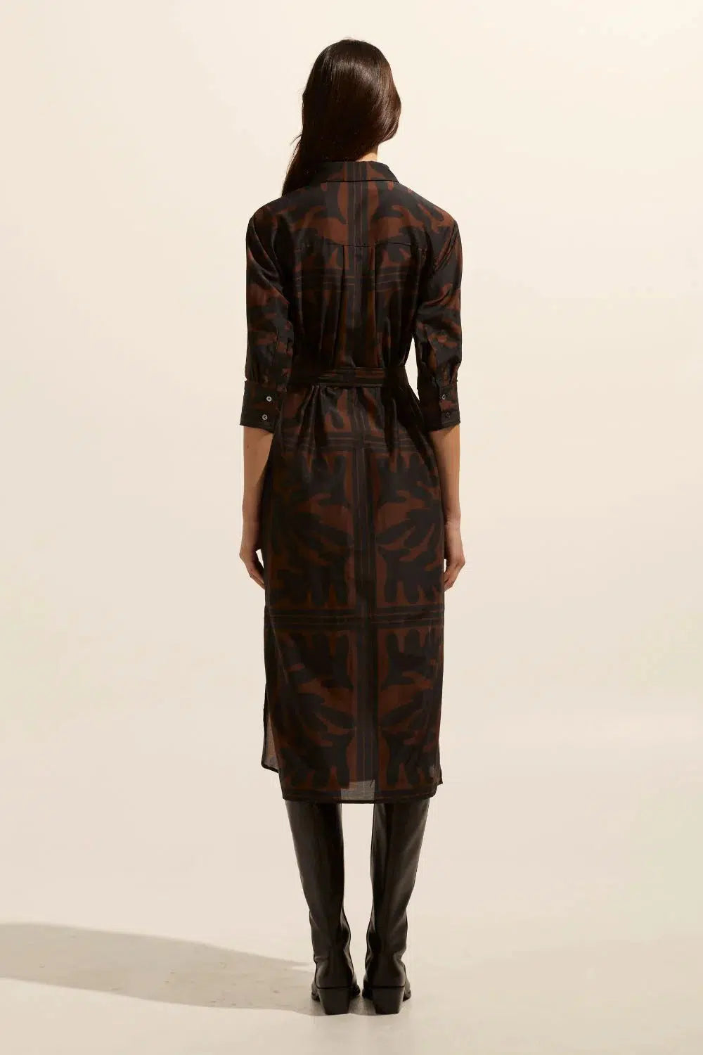 Pinpoint Dress - Chocolate Frond-Zoe Kratzmann-Lima & Co