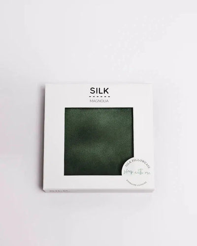 Silk Pillowcase Single - Forest Green-Silk Magnolia-Lima & Co