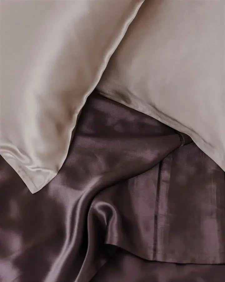 Silk Pillowcase Single - Pearl Grey-Silk Magnolia-Lima & Co