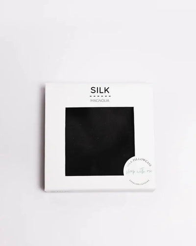 Silk Pillowcase Single - Pure Black-Silk Magnolia-Lima & Co