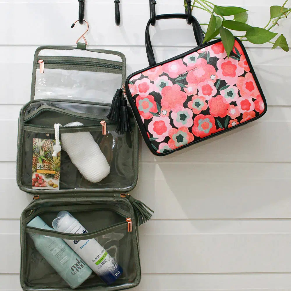 Vanity Toiletries Bag Midnight Blooms-Annabel Trends-Lima & Co