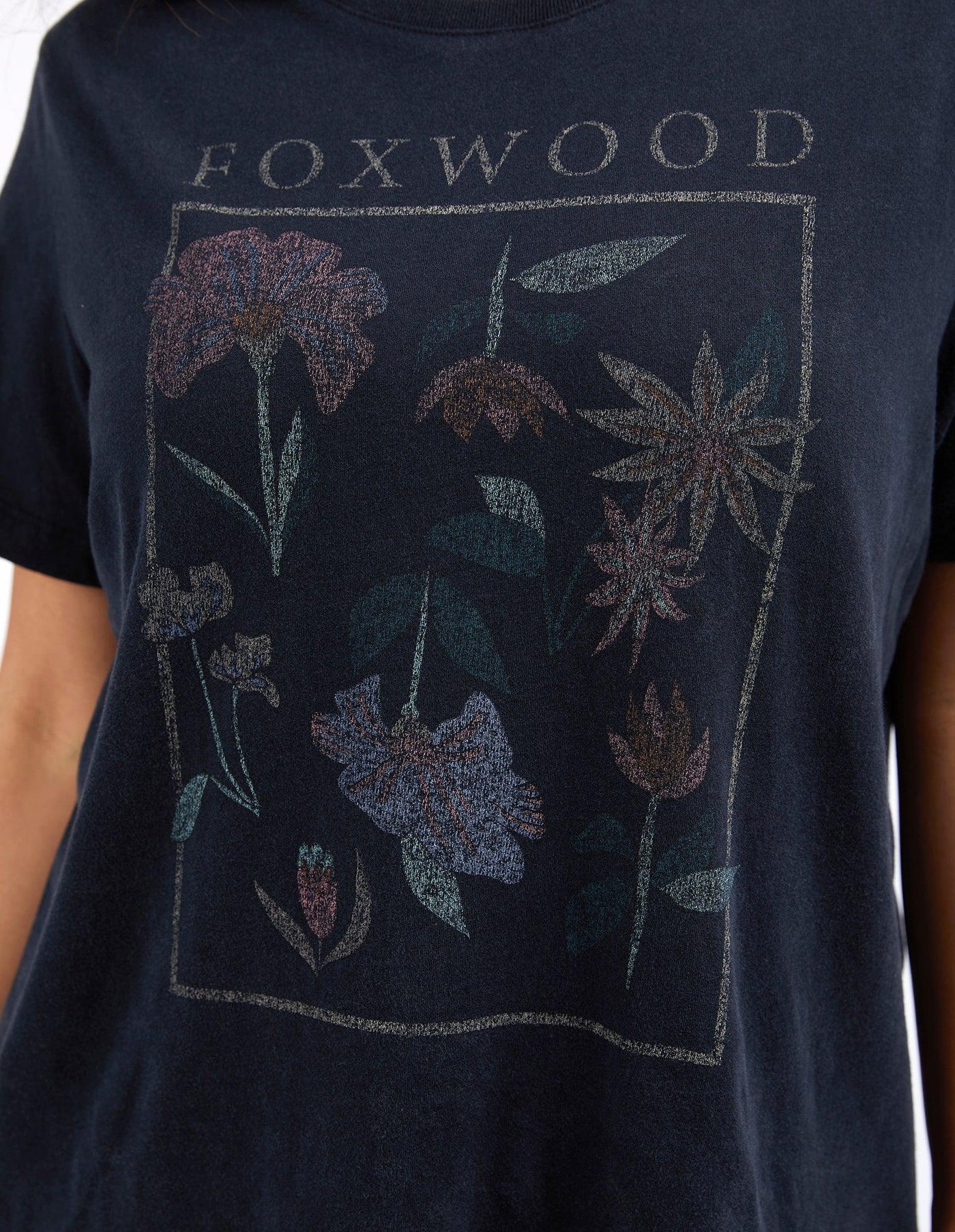Wild Flower Tee - Washed Black-Foxwood-Lima & Co