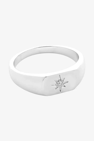Beck Clear Ring - Silver-Liberte-Lima & Co