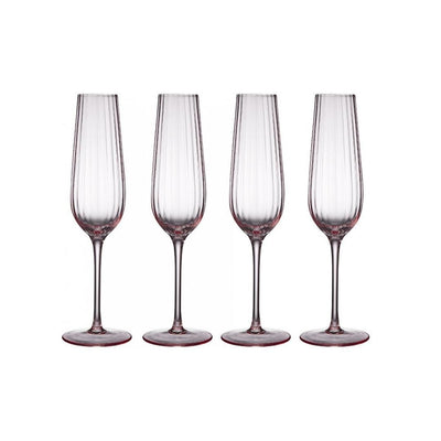 Esme Blush 4 Pack Champagne Glass-Tempa-Lima & Co