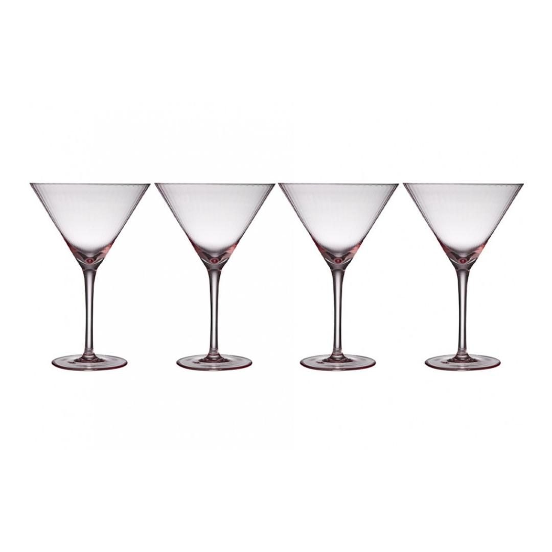 Esme Blush 4 Pack Martini Glass-Tempa-Lima & Co