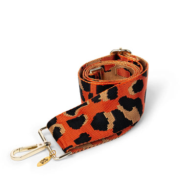 Leopard Woven Strap - Orange-Lima & Co-Lima & Co