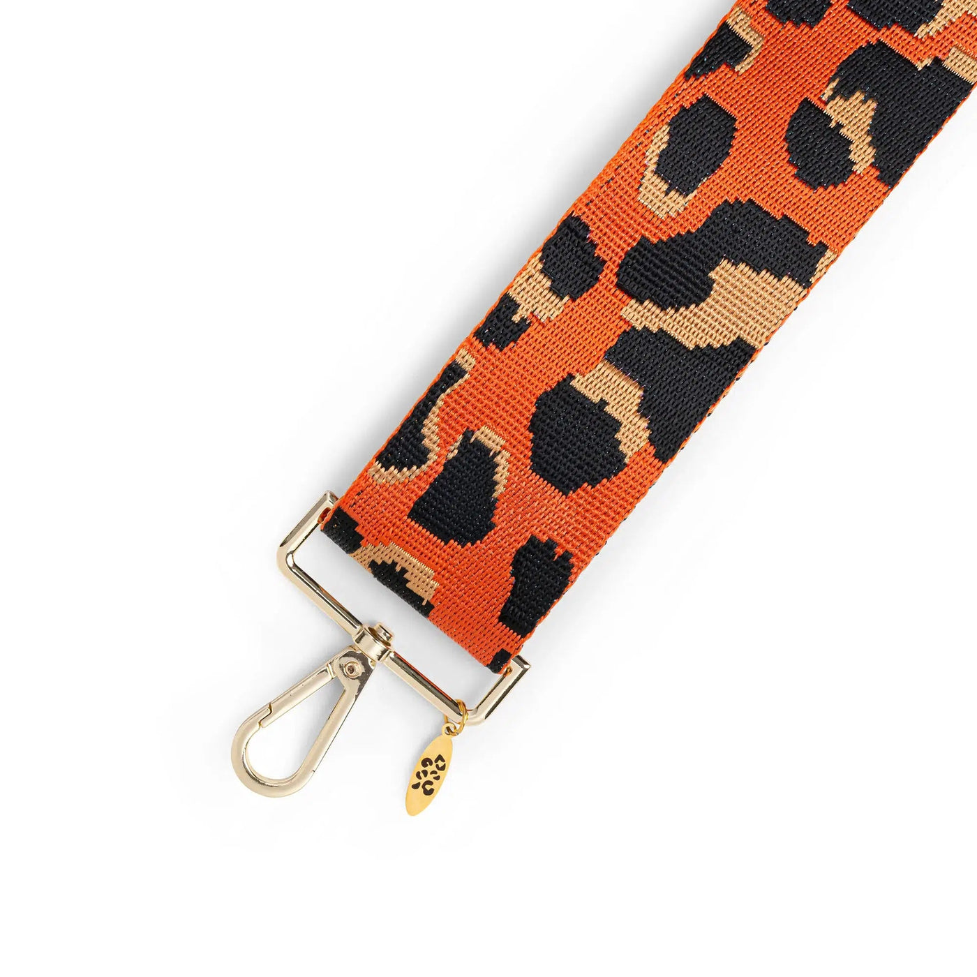 Leopard Woven Strap - Orange-Lima & Co-Lima & Co