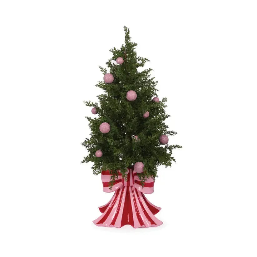 114.5cm Red And Pink Bow Christmas Tree-Holly and Ivy-Lima & Co