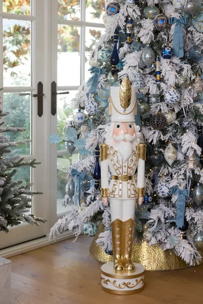 121.5cm White And Gold Jewel Nutcracker-Holly and Ivy-Lima & Co