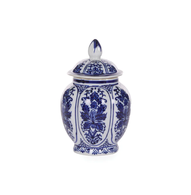 15.2 Cm Chinoiserie Jar-Holly and Ivy-Lima & Co