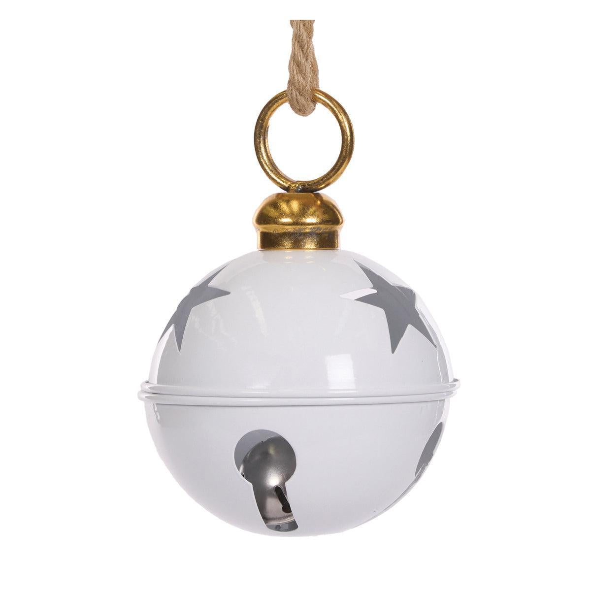16 Cm Gloss White Bell-Holly and Ivy-Lima & Co