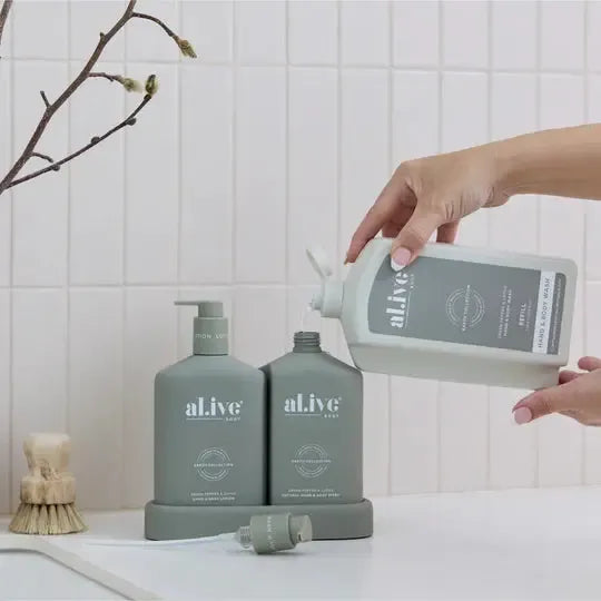 1L Wash Refill - Green Pepper & Lotus-ALIVE BODY-Lima & Co