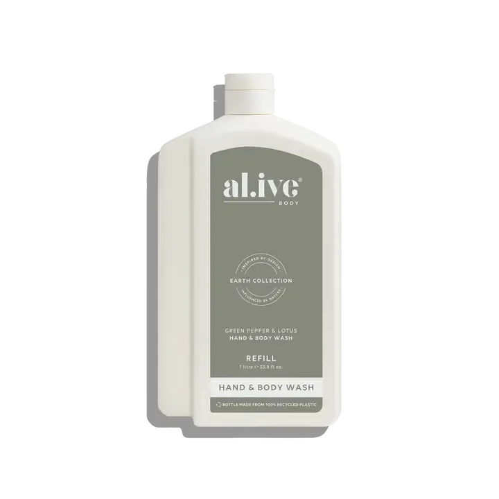 1L Wash Refill - Green Pepper & Lotus-ALIVE BODY-Lima & Co