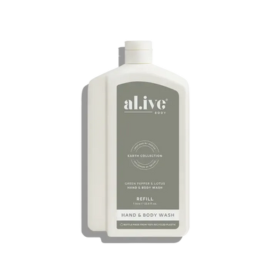 1L Wash Refill - Green Pepper & Lotus-ALIVE BODY-Lima & Co