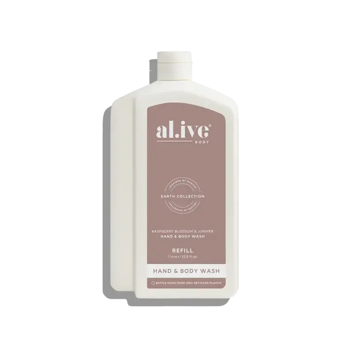 1L Wash Refill - Raspberry Blossom & Juniper-ALIVE BODY-Lima & Co