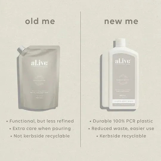 1L Wash Refill - Sea Cotton & Coconut-ALIVE BODY-Lima & Co