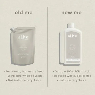1L Wash Refill - Sea Cotton & Coconut-ALIVE BODY-Lima & Co