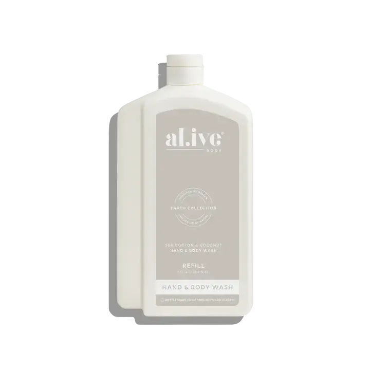 1L Wash Refill - Sea Cotton & Coconut-ALIVE BODY-Lima & Co
