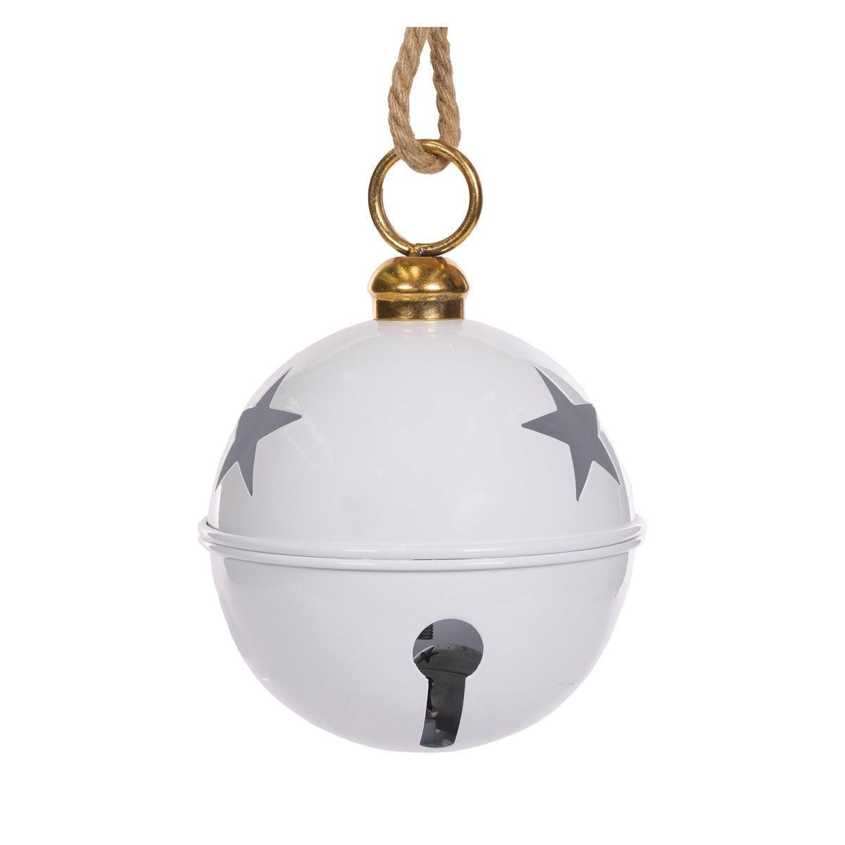 20 Cm Gloss White Bell-Holly and Ivy-Lima & Co