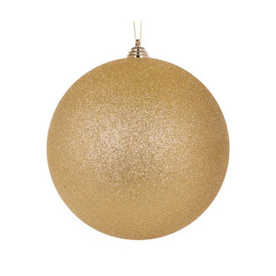 20 Cm Gold Glitter Bauble-Holly and Ivy-Lima & Co