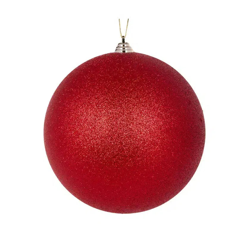 20 Cm Red Glitter Bauble-Holly and Ivy-Lima & Co