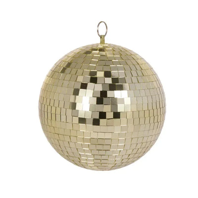 20cm Gold Disco Bauble-Holly and Ivy-Lima & Co