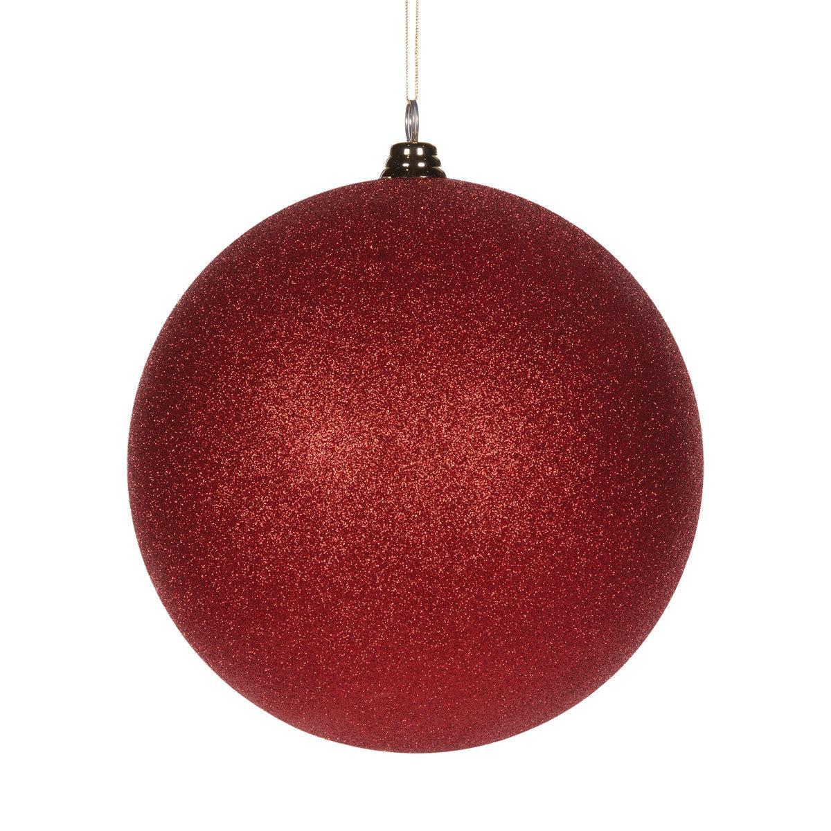 30 Cm Red Glitter Bauble-Holly and Ivy-Lima & Co
