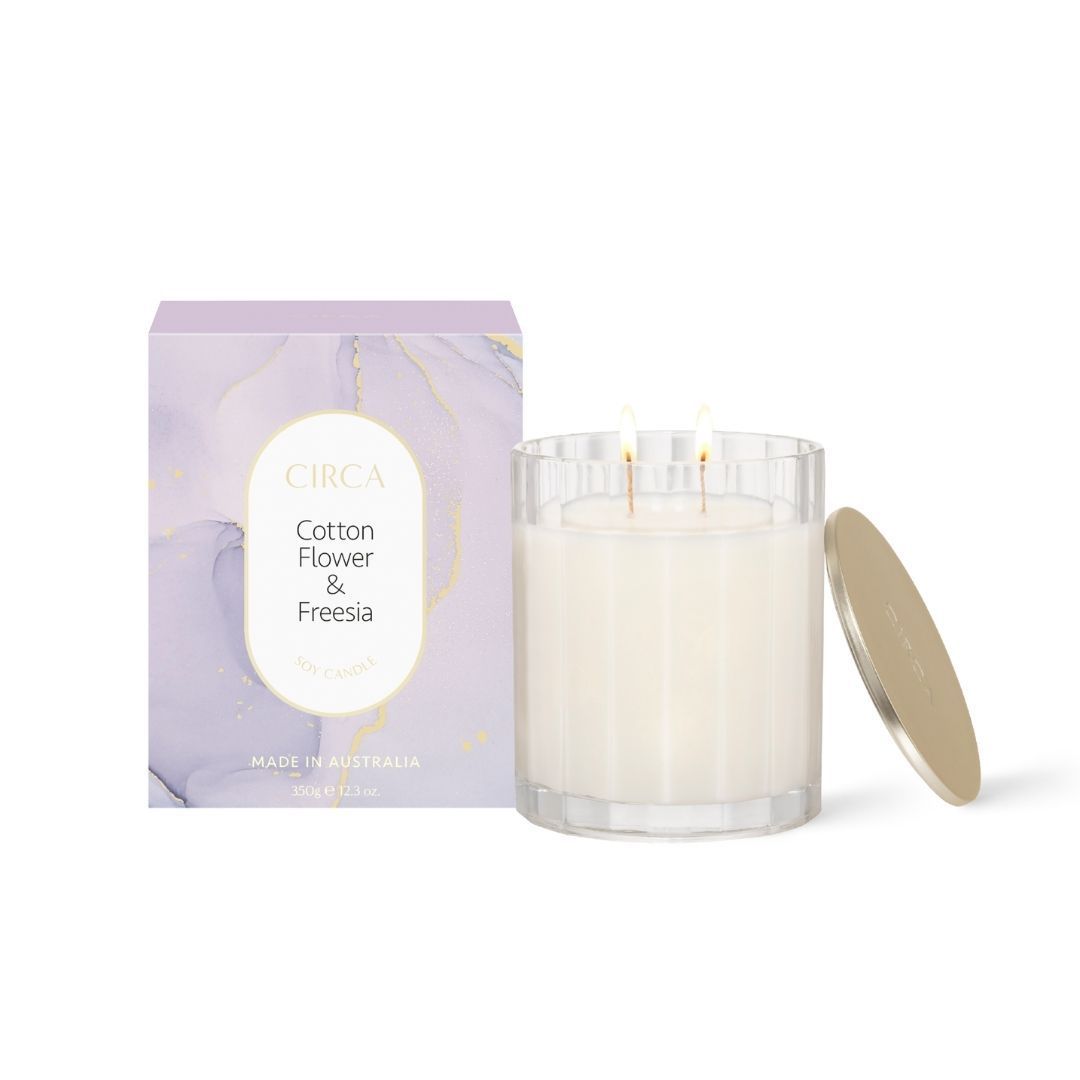 350G CANDLE COTON FLOWER & FREESIA-CIRCA HOME-Lima & Co