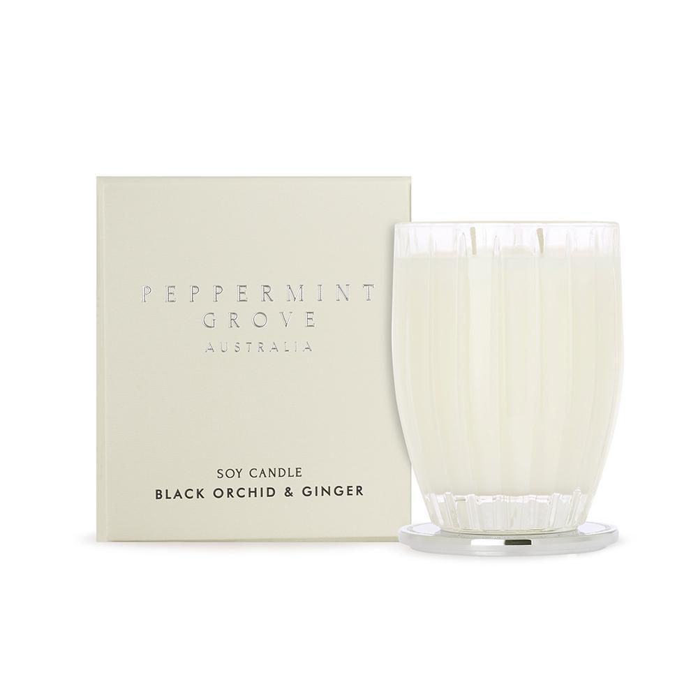 370G BLACK ORCHID & GINGER CANDLE-PEPPERMINT GROVE-Lima & Co