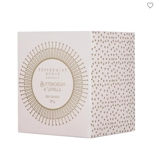 370gm Candle - Buttercream & Vanilla-Peppermint Grove-Lima & Co