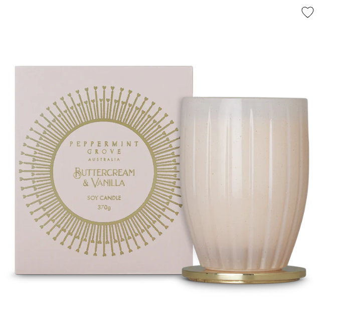 370gm Candle - Buttercream & Vanilla-Peppermint Grove-Lima & Co