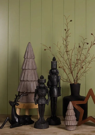 37.5cm Bronze Minimal Tree-Holly and Ivy-Lima & Co