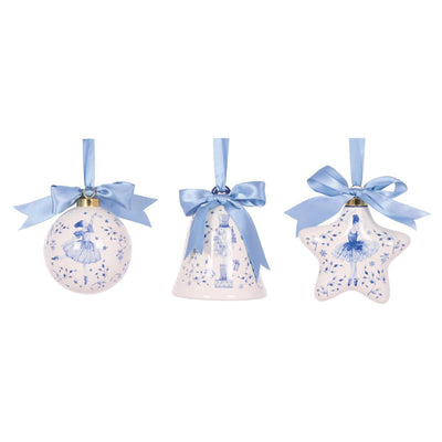 3/Asst Nutcracker Wonderland Ornaments-Holly and Ivy-Lima & Co